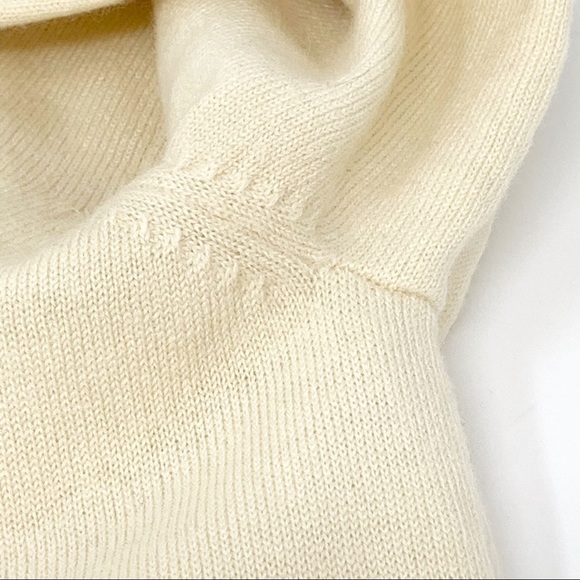 Anthropologie Sleeping on Snow Wool Ivory Embellished Cardigan Sweater Pockets S - Picture 7 of 11